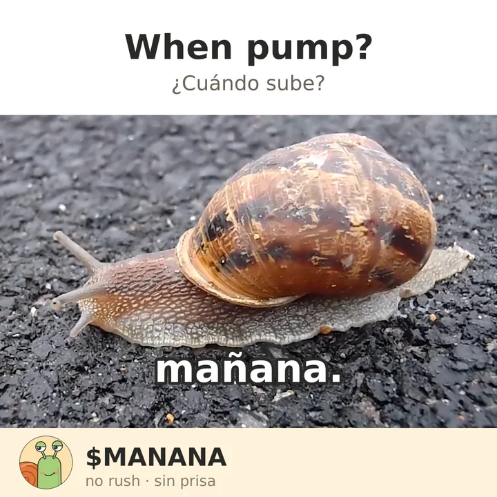 When pump? — mañana.